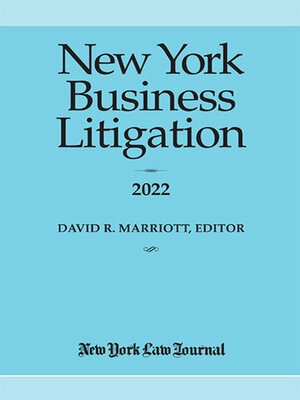 cover image of New York Business Litigation